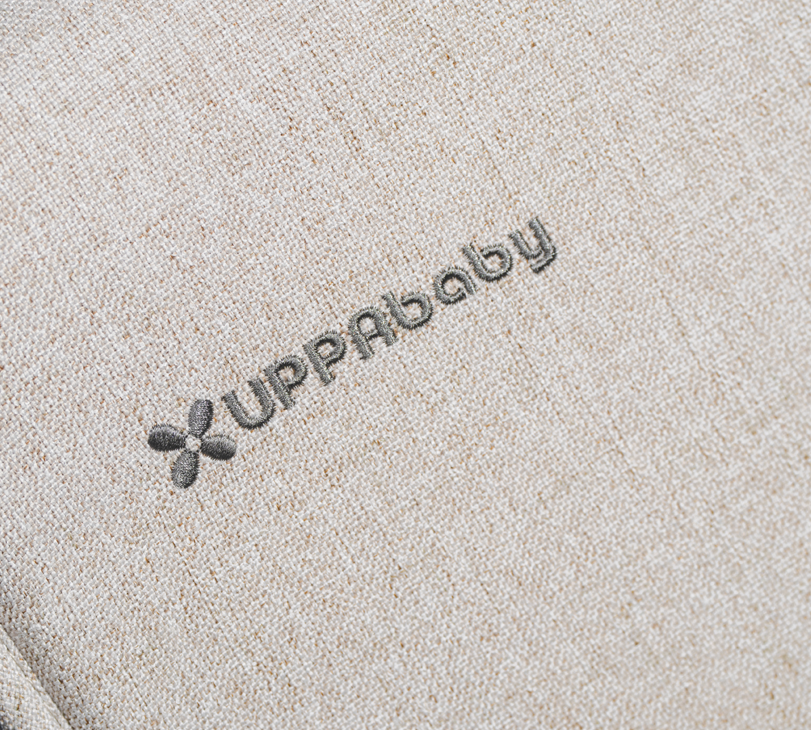 UPPAbaby fabric, woven with the brand mark
