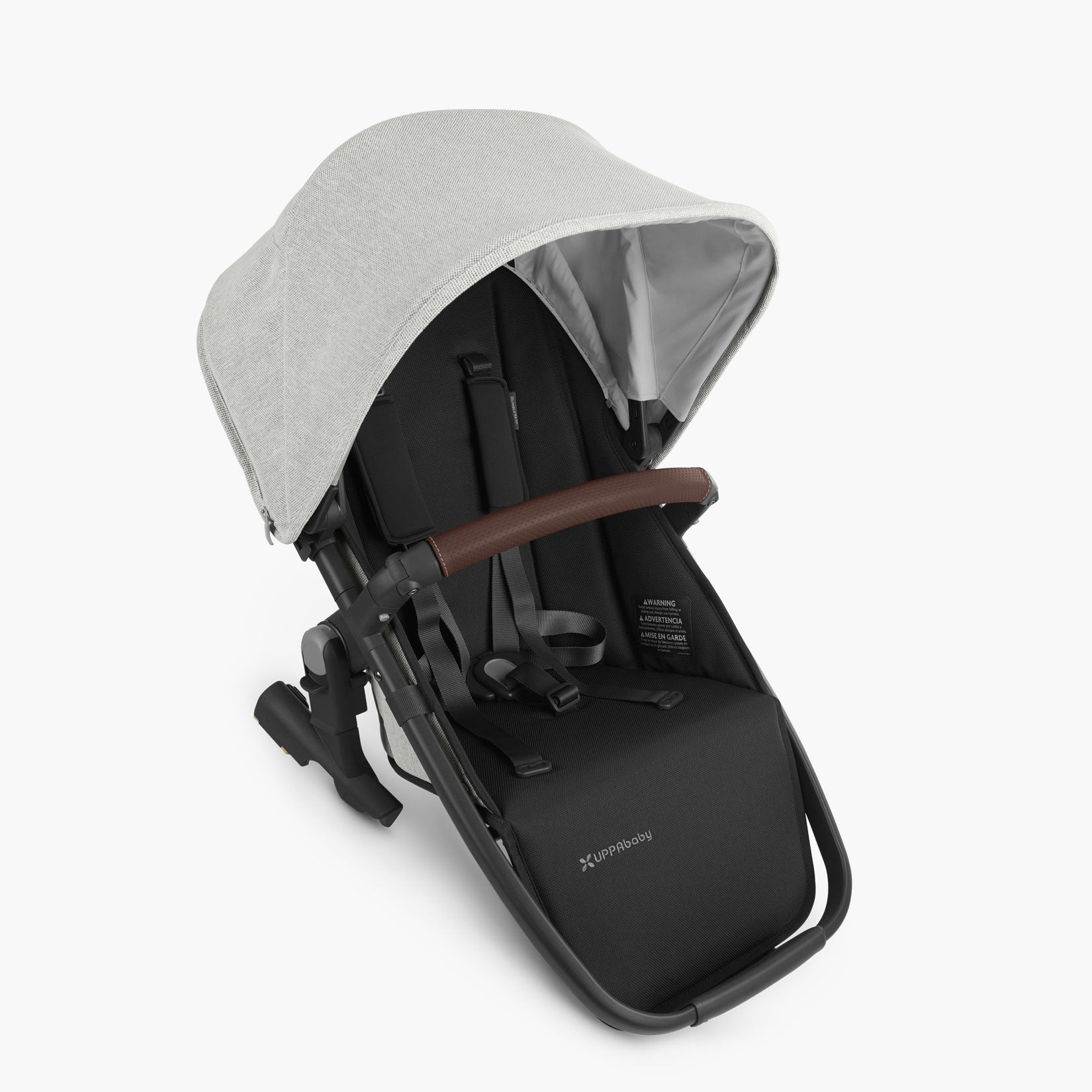 UPPAbaby Vista V2 RumbleSeat - Anthony (white & grey chenille/carbon/chestnut leather) - UPPAbaby Australia