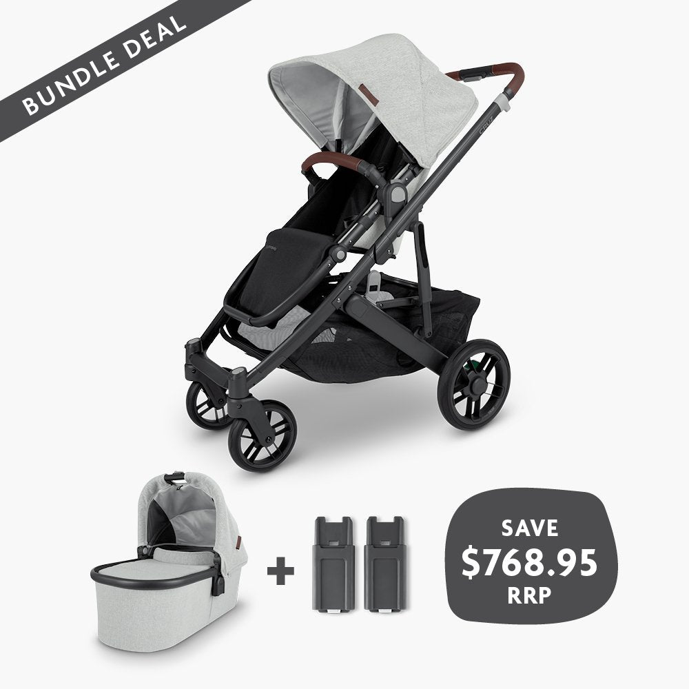 BUNDLE DEAL - UPPAbaby Cruz V2 + Bassinet V2 + Cruz V2 Upper Adapter