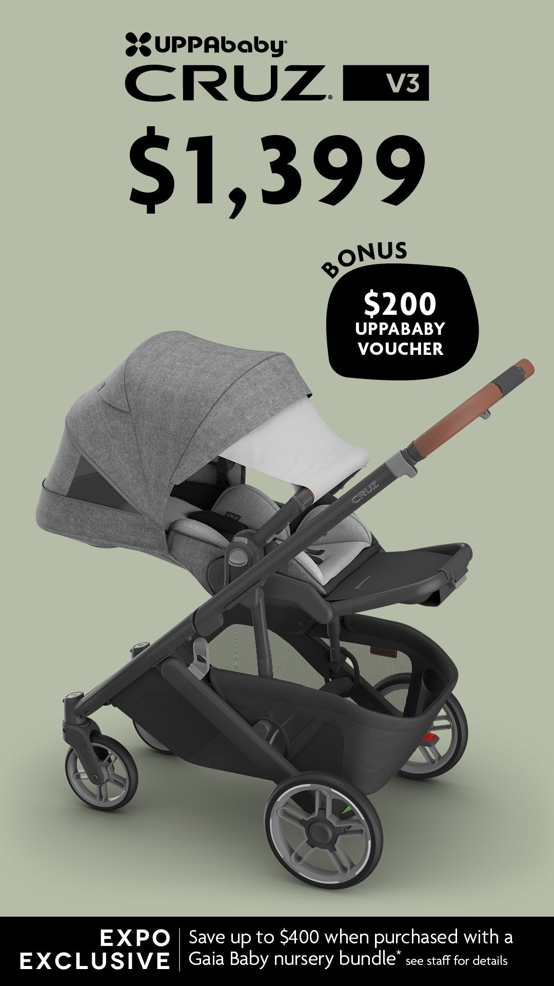 EXPO DEAL - CRUZ V3 - UPPAbaby Australia