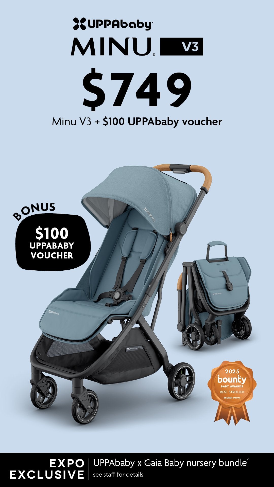 EXPO DEAL - MINU V3 - UPPAbaby Australia